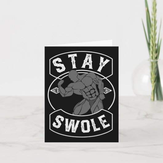 Carte Mens Stay Swole Bodybuilding Fan Cadeau (Devant)