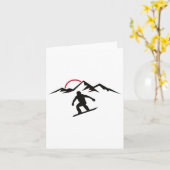 Carte Mens Sunset Snowboard (Fleur jaune)
