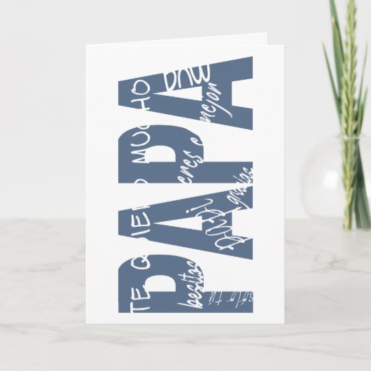 Carte Mensajes para papá. Messages for dad. (Devant)