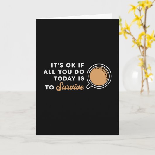 Carte Mental Health It's Ok If All You Coffee Aware (Fleur jaune)