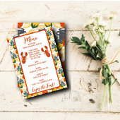 Carte menu à ébullition de poisson - Fête de fruit