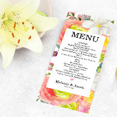 Carte menu à plat à ressort