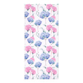 Carte menu Aquarelle rose et bleu Hydrangeas (Dos)