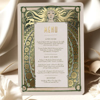 Carte Menu Art Nouveau Alphonse Mucha Vintage Déco