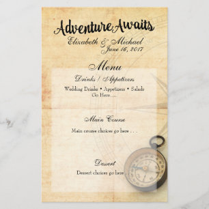 Carte Menu Aventure Await