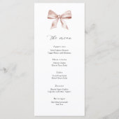 Carte menu baby shower avec arc rose poussiéreux (Devant)
