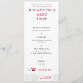 Carte menu Bistro (Devant)