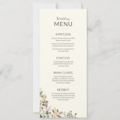 Carte Menú boda flores tropicales bohemio clásico (Devant)
