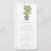 Carte menu Boho Watercolor Yellow Lemmon Tree (Devant)