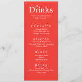 Carte menu BOISSON Scarlet Petal Serenade (Devant)