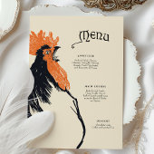 Carte menu Bold Art Nouveau Roster