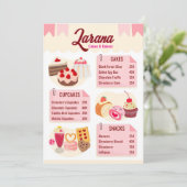 Carte menu boulangerie (Debout devant)