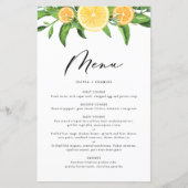 Carte menu Citrus d'aquarelles et d'oranges (Devant)