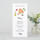 Carte Menu Cute Pizza Party (Debout devant)