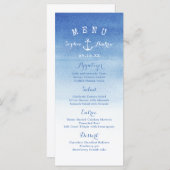 Carte menu d'ancrage nautique de la plage d'aquare (Devant / Derrière)