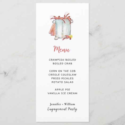 Carte Menu de la partie de boue de poisson d'eau (Devant)