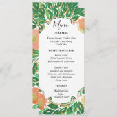 Carte menu de peinture aquarelle Fleurs magnifique (Devant / Derrière)