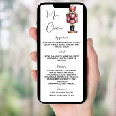 Carte menu du dîner de la fête de Noël