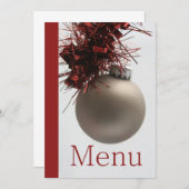 Carte menu du dîner de Noël (Devant / Derrière)