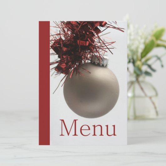 Carte menu du dîner de Noël (Debout devant)