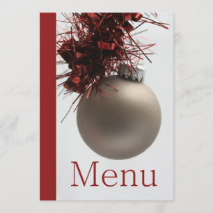 Carte menu du dîner de Noël