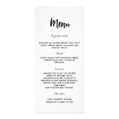 Carte menu du dîner du programme d'anniversaire (Dos)