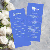 Carte menu du dîner du programme d'anniversaire Ro