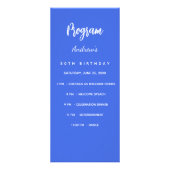 Carte menu du dîner du programme d'anniversaire Ro (Devant)