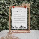 Carte menu du dîner Mariage Houston Skyline 5x7<br><div class="desc">La collection Skyline est un étonnant assortiment de skylines méticuleusement esquissés qui capturent l'essence des paysages urbains emblématiques. Parfait pour les mariages métropolitains ou les mariages de destination,  cette collection incarne le charme intemporel des paysages urbains et apporte une touche élégante à votre journée spéciale.</div>