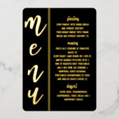 carte menu du mariage royal (Recto)