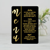 carte menu du mariage royal (Debout devant)