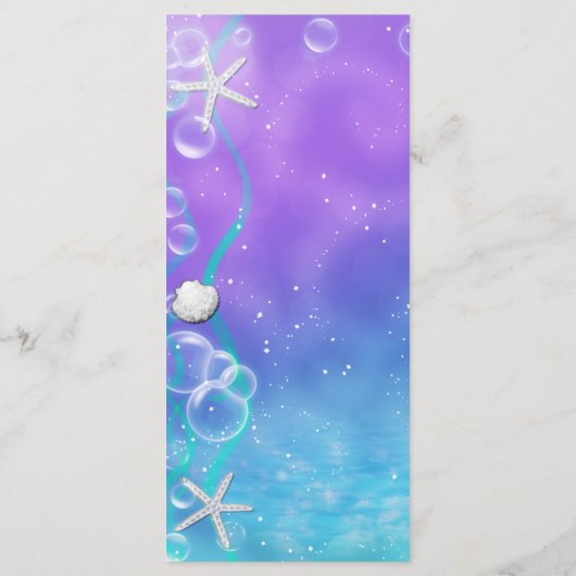 Carte Menu Du Sea Beach Party (Dos)