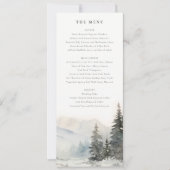 Carte Menu Dusky Winter Snow Mountain Landcape (Devant)