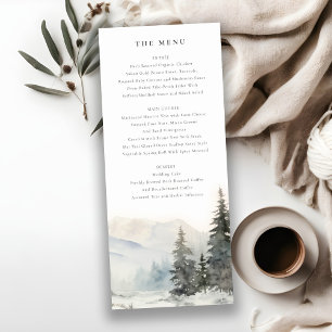 Carte Menu Dusky Winter Snow Mountain Landcape