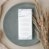 Carte menu Elegant Blue Chinoiserie Restauration e