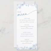 Carte menu Elegant Blue Chinoiserie Restauration e (Devant)