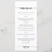 Carte Menu Élégante Et Minimaliste (Devant)