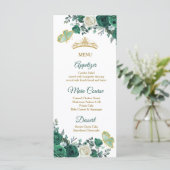 Carte menu Emerald Green Quinceañera (Debout devant)