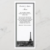 Carte menu encadrée Paris Skyline (Devant)