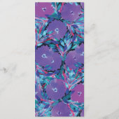 Carte Menu Fleurs violettes peinte à la main (Dos)