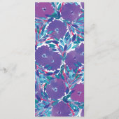 Carte Menu Fleurs violettes peinte à la main (Dos)