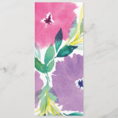 Carte menu Floral Blossom (Dos)