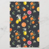 Carte menu Garland aux citrons et aux oranges bota (Dos)