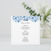 Carte menu Hydrangea (Debout devant)