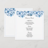 Carte menu Hydrangea (Devant / Derrière)