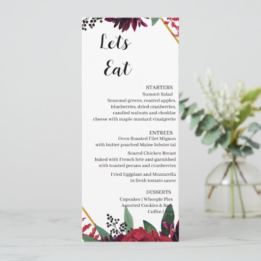 Carte Menu Jeu 4 moderne (Debout devant)