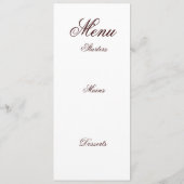 Carte Menu Joyeux Noel (rouge) pour Wendi (Dos)