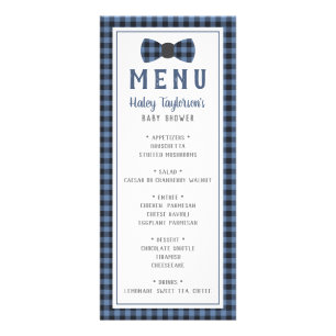 Carte menu Little Man, Baby shower