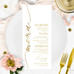 Carte Menu Mariage 4x9 Pour Plaque Et Merci<br><div class="desc">Notre design calligraphie élégant est parfait pour les menus mariages et les cartes de remerciements qui peuvent être placés sur chaque assiette.Je vous offre un service de personnalisation gratuit. Veuillez me contacter pour toute question ou demande spéciale.</div>