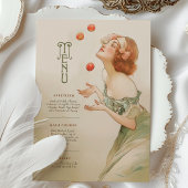 Carte menu Mariage Art Nouveau